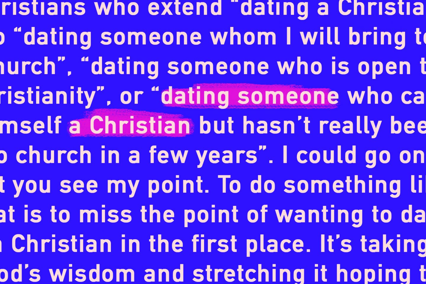 Why can't Christians date nonChristians?