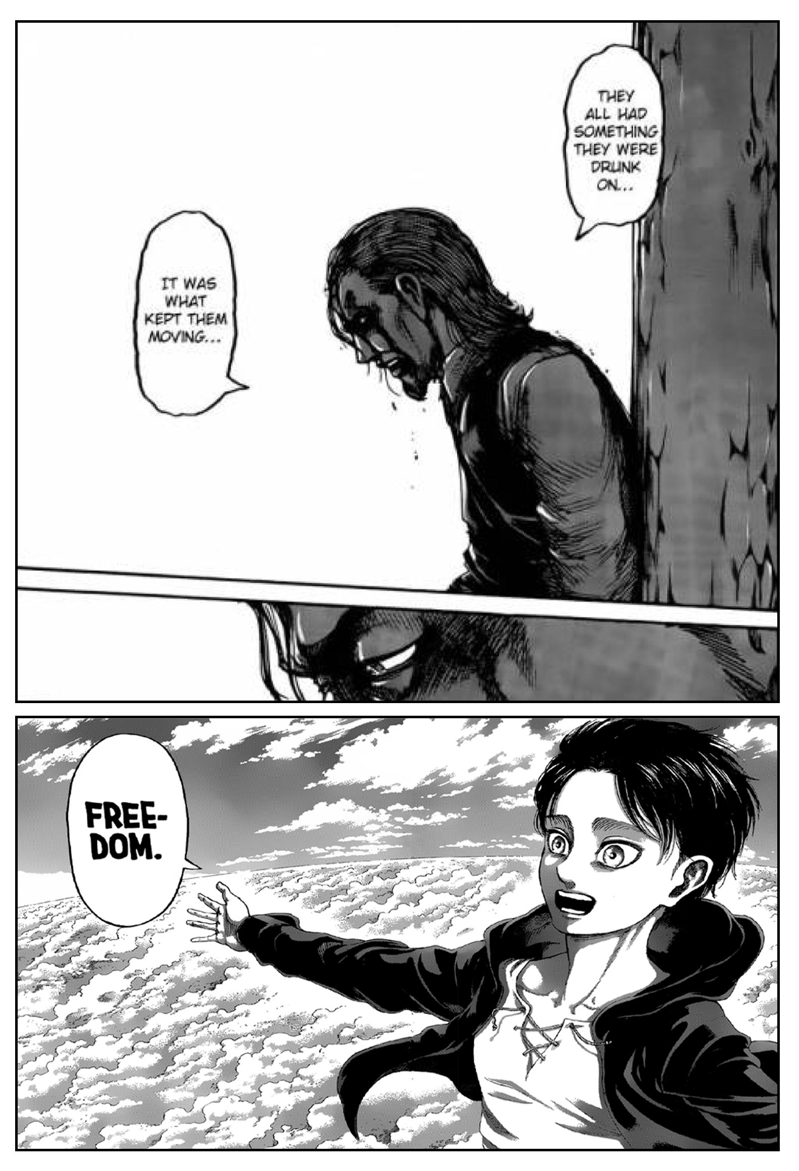 I think this scene was so iconic. The two first sacrifices to stop the  rumbling. : r/ShingekiNoKyojin